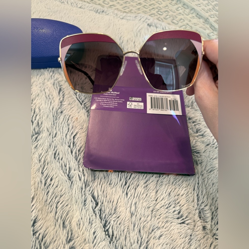 🕶️ EMILIO PUCCI WOMEN RED SUNGLASSES METAL SQUARE GRADIENT EYEGLASSES🕶️ - Picture 7 of 11